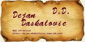Dejan Daskalović vizit kartica